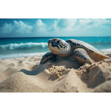 Realistic Turtle Canvas